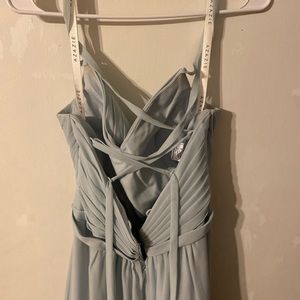 Floor Length Azazie light blue strappy dress